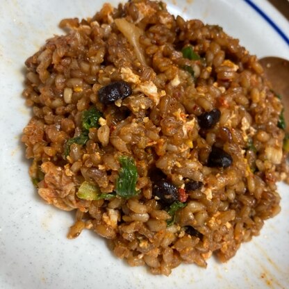 酵素玄米で久々の炒飯はとっても簡単でおいしかったです！